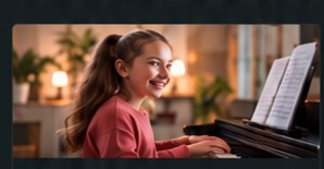 Kind am E-Piano