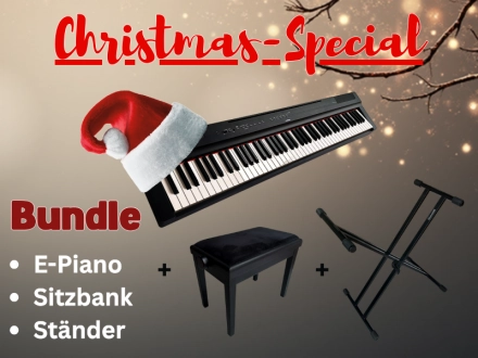 E-Piano Bundle: E-Piano + Klavierbank + Ständer